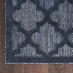 Kirkland's Home Deep Navy Trellis Outdoor Area Rug, 4X6- Outdoor Rugs