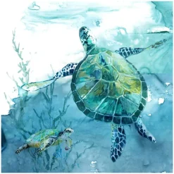 Kirkland's Home Delray Sea Turtle Ii Giclee Canvas Art Print- Canvas Art