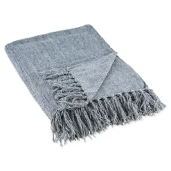 Kirkland's Home Demin Chenille Fringe Throw- Blankets & Throws