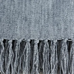 Kirkland's Home Demin Chenille Fringe Throw- Blankets & Throws