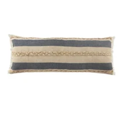 Kirkland's Home Denim Blue Braided Stripe Lumbar Pillow- Pillows
