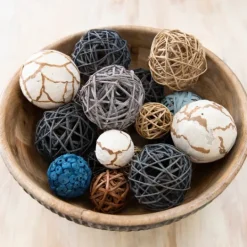 Kirkland's Home Denim Blue Dried Orb Bag- Bowl Filler