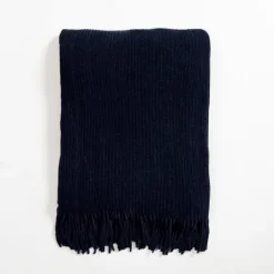 Kirkland's Home Denim Chenille Ribbed Throw- Blankets & Throws