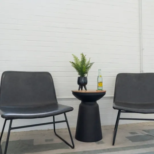 Kirkland's Home Desktop Palm Plant In Black Planter- Arrangements & Greenery