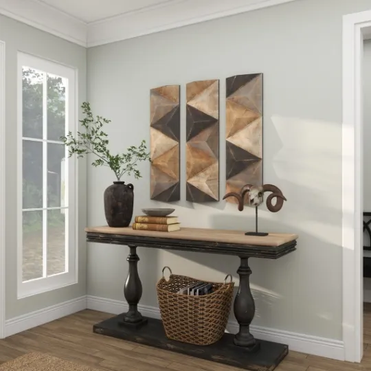 Kirkland's Home Devin Dimensional Wood Plaques, Set Of 3- Wall Plaques