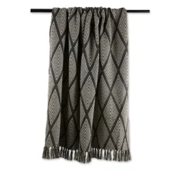 Kirkland's Home Diamond Fringe Throw- Blankets & Throws