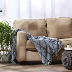 Kirkland's Home Diamond Fringe Throw- Blankets & Throws