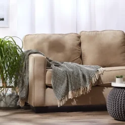 Kirkland's Home Diamond Fringe Throw- Blankets & Throws