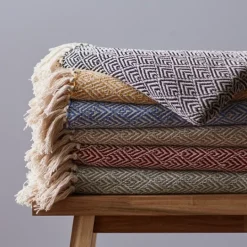 Kirkland's Home Diamond Fringe Throw- Blankets & Throws