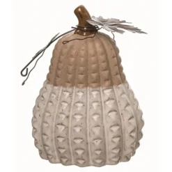 Kirkland's Home Diamond Textured Pumpkin Harvest Figurine- Statues & Figurines
