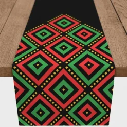 Kirkland's Home Diamonds Kwanzaa Decorative Table Runner, 90 In.- Wall Plaques