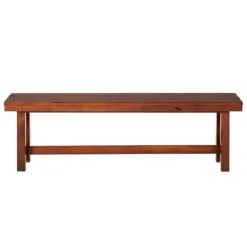 Kirkland's Home Dirty Oak Huntsman Wood Dining Bench- Dining Chairs