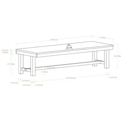 Kirkland's Home Dirty Oak Huntsman Wood Dining Bench- Dining Chairs