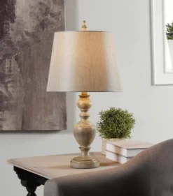 Kirkland's Home Distressed And Cream Table Lamp- Table Lamps