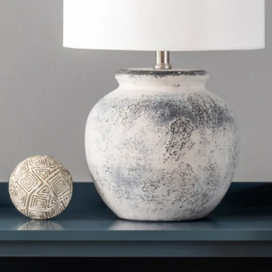 Kirkland's Home Distressed And Gray Ceramic Table Lamp- Table Lamps