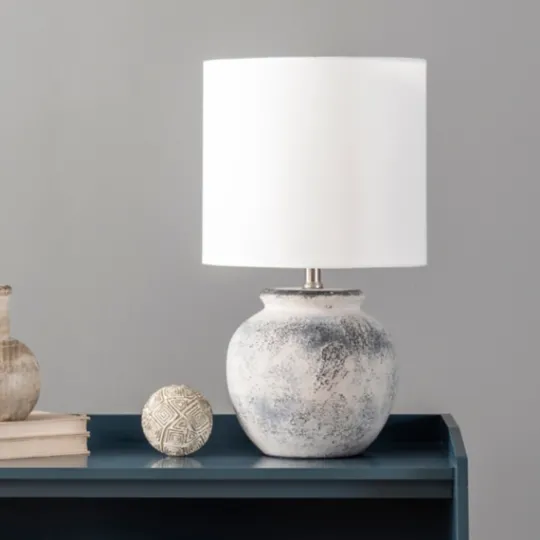 Kirkland's Home Distressed And Gray Ceramic Table Lamp- Table Lamps