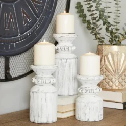Kirkland's Home Distressed Beaded Candle Holders, Set Of 3- Candle Holders