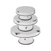 Kirkland's Home Distressed Black Pedestal Trays, Set Of 3- Decorative Trays
