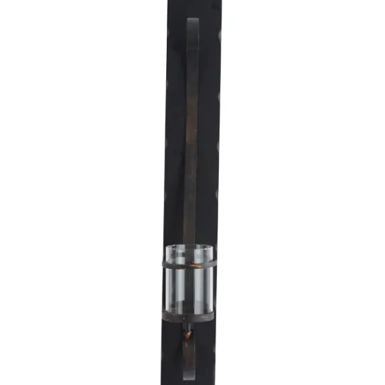 Kirkland's Home Distressed Black Scrolled Metal Sconce- Sconces