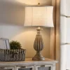 Kirkland's Home Distressed Brown Spindle Table Lamp- Table Lamps