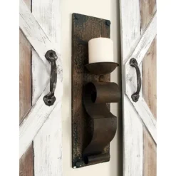 Kirkland's Home Distressed Brown Wood Wall Sconces, Set Of 2- Sconces