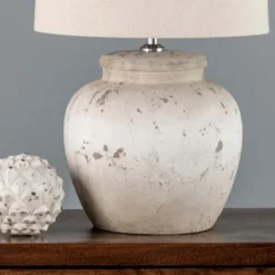 Kirkland's Home Distressed Ceramic Table Lamp- Table Lamps