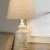 Kirkland's Home Distressed Cream Table Lamp- Table Lamps