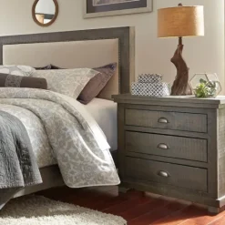 Kirkland's Home Distressed Dark Wooden Willow Nightstand- Nightstands