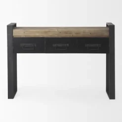 Kirkland's Home Distressed Farmhouse 3-Drawer Console Table- Console Tables