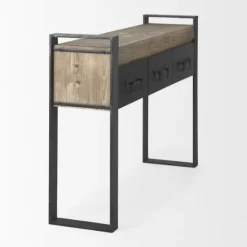 Kirkland's Home Distressed Farmhouse 3-Drawer Console Table- Console Tables