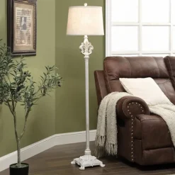 Kirkland's Home Distressed Fleur-De-Lis Floor Lamp- Floor Lamps