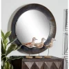Kirkland's Home Distressed Galvanized Curved Framed Mirror- Framed Mirrors