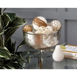 Kirkland's Home Distressed Glass Pedestal Bowl- Decorative Bowls & Jars