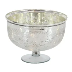 Kirkland's Home Distressed Glass Pedestal Bowl- Decorative Bowls & Jars