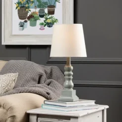 Kirkland's Home Distressed Gray Candlestick Table Lamp- Table Lamps