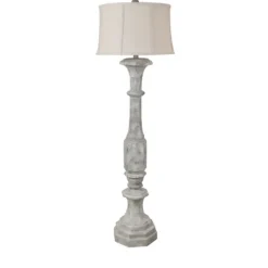 Kirkland's Home Distressed Gray Finton Floor Lamp- Floor Lamps