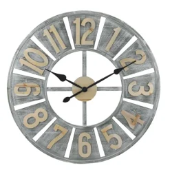 Kirkland's Home Distressed Gray Wood Wall Clock- Clocks