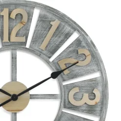 Kirkland's Home Distressed Gray Wood Wall Clock- Clocks
