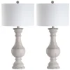 Kirkland's Home Distressed Ivory Faux Wood Table Lamps, Set Of 2- Table Lamps