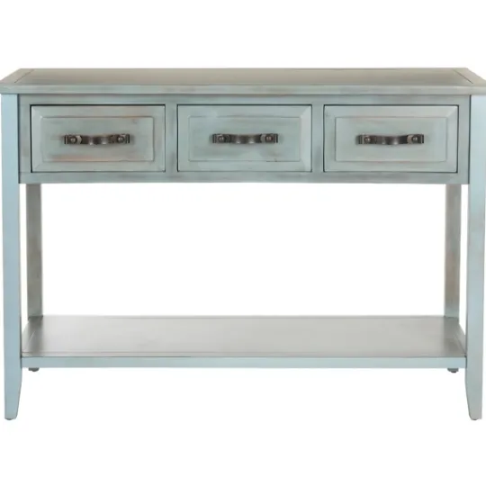 Kirkland's Home Distressed Light 3-Drawer Console Table- Console Tables