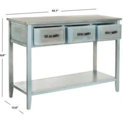Kirkland's Home Distressed Light 3-Drawer Console Table- Console Tables