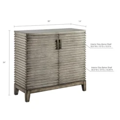 Kirkland's Home Distressed Linear 2-Door Wooden Chest- Cabinets & Sideboards