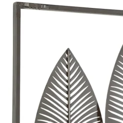 Kirkland's Home Distressed Metal Carved Leaves Wall Plaque- Wall Plaques