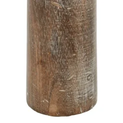 Kirkland's Home Distressed Mocha Mango Wood Candlesticks, Set Of 3- Candle Holders