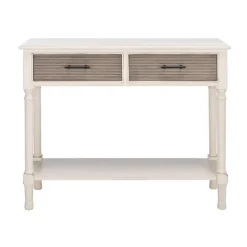 Kirkland's Home Distressed Natural Ronan 2-Drawer Console Table- Console Tables