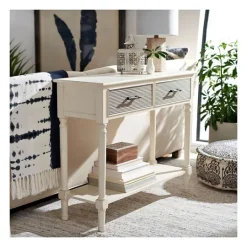 Kirkland's Home Distressed Natural Ronan 2-Drawer Console Table- Console Tables