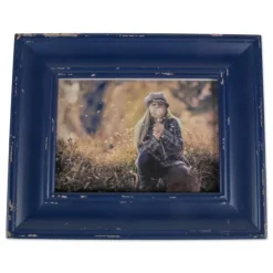 Kirkland's Home Distressed Navy Farmhouse Frame, 8X10- Picture Frames