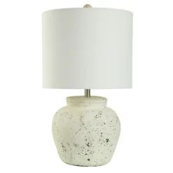 Kirkland's Home Distressed Round Table Lamp- Table Lamps