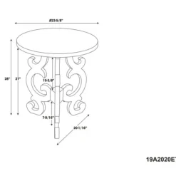 Kirkland's Home Distressed Scrollwork Accent Table- Accent & End Tables