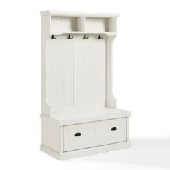 Kirkland's Home Distressed Seanan Storage Hall Tree- Entryway Furniture